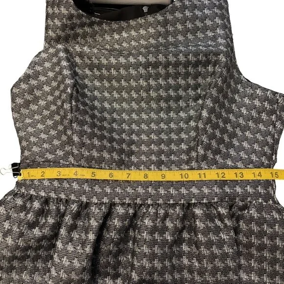 Isani For Target Black & Silver Feminine Retro Style Houndstooth Sleeveless - Picture 13 of 15
